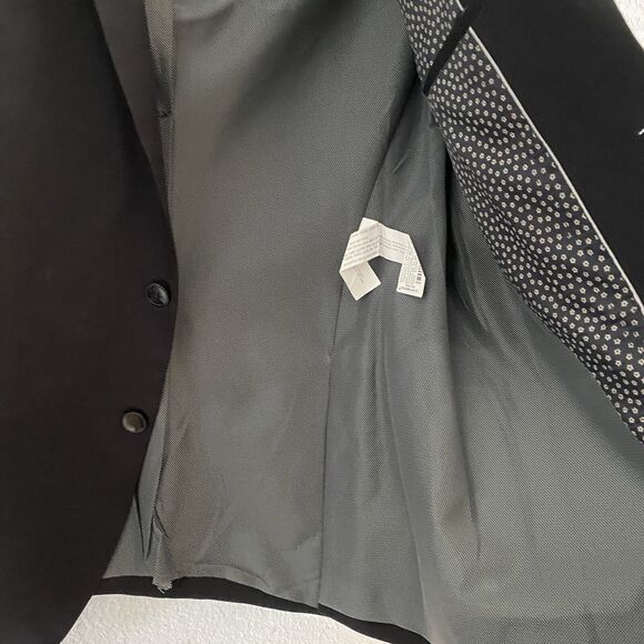 Zara Mens Single Breasted Jacket Blazer Black Lined Inner Outer Pockets US 46 - Picture 6 of 11